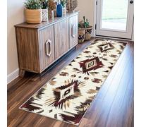 UUZEAI Tappeti etnici geometrici Navajo antiscivolo per corridoio Tappeto lavabile Azteco dell'India del sud-ovest per corridoio della cucina 50x80cm