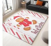 UUZEAI Tappeto antiscivolo per cameretta dei bambini, motivo: cartone animato, omino di pan di zenzero, morbido e lavabile, per camera da letto, soggiorno, corridoio (180x270cm)