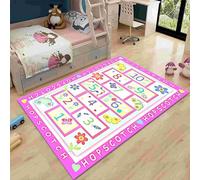 UUZEAI Tappeto per sala giochi con gioco della campana, tappeto antiscivolo educativo per l'apprendimento dei numeri dell'alfabeto per aule, asili nido, bambini, morbido e lavabile (180x240 cm)