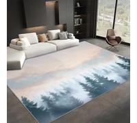 UUZEAI Tappeto per soggiorno a pelo corto Cedar Forest, tappeto grigio semplice, morbido, antiscivolo, lavabile, per sala da pranzo, corridoio, ufficio, 100x120 cm