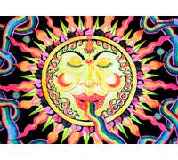 UV Backdrop Luce Nera Fluo Arte Psichedelica Muro Appeso Arazzo Goa Tappezzerie