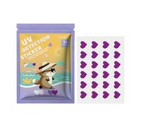 UV Detecting Patches - UV Detection Stickers For Sunscreen, 5-Style UVv Sticker With SPF Sensing, 5-Style Sun Patch Sunscreen Dots UVv Stickers, Sunscreens Reminder Stickerss For All Skin Types,