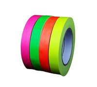 UV FLOOR - Confezione adesiva fluorescente - Gaffer di alta qualità - accessorio fluorescente - festa - Nastro adesivo decorativo - Confezione da 4 - 1,9 cm x 25 m o 100 m