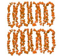 UV FLOOR UVFLOOR- Collana Hawaiana, A Fiore, Arancione Fluo, taglia unica, 3700817022659