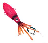 UV Glow Squid Lure 40g Soft Bait per Deep Sea UV Glow Squid Lure(pink 13cm/40g)