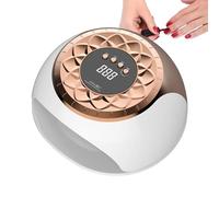UV Nail Lamp, Gel Curing Light, ABS Professional LED Curing Device, Fast Drying with Timer Settings, For Home, Travel, Salon Use, Efficient Nail Care and Styling Tool, (Pink/Gold)