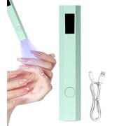 UV Nail Lamp, Handheld Gel Polish Dryer, 4.06x0.75in Compact Led Nail Light, 2 Timer Settings, Rhinestone Glue Curing, Led Display for Travel Friendly, Home Salon Use