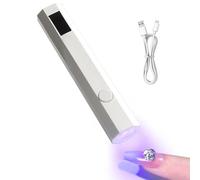 UV Nail Lamp, Handheld Gel Polish Dryer, 4.06x0.75in Compact Led Nail Light, 2 Timer Settings, Rhinestone Glue Curing, Led Display for Travel Friendly, Home Salon Use