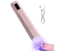 UV Nail Lamp, Small Handheld Gel Polish Curing Light, Portable Nail Dryer With 2 Timers & LED Display, Ideal For Rhinestone Glue Decoration, Home & Travel Use