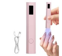 UV Nail Lamp, Small Handheld Gel Polish UV Light, 4.06x0.75 inches Portable Nail Dryer with 2 Timers & LED Display for Rhinestone Glue & Art, Home & Travel Use