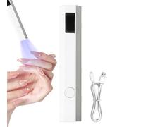 UV Nail Lamp, Small Handheld Gel Polish UV Light, Portable Nail Dryer, 2 Timers, LED Display, Quick Drying, Compact Design, Perfect for Home & Travel Use, 4.06x0.75 inches