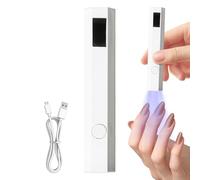 UV Nail Lamp, Small Handheld Gel Polish UV Light, Portable Nail Dryer with LED Display and 2 Timers, Ideal for Rhinestone Glue Decoration, Compact Art Tool for Home and Travel Use