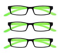 UV Reader Nero Verde Brillante Collo Occhiali Da Lettura Valore 3 Pacco Donna Uomo Uvr3Pk021 +3 - 88 Gr
