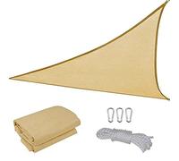 UV Resistant Triangular Sun Shade Sail Canopy 100% HDPEOutdoor Shade for Garden Terrace Parties 3x3x3m Beige Includes Rope for Easy Installation