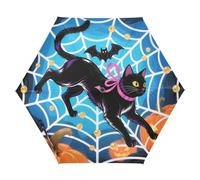 UV50+ Halloween Black Cats Spider Web grande ombrello perfetto per auto, golf e on-the-go antivento parasole impermeabile ombrelli per pioggia antivento auto aperto sombrillas de lluvia