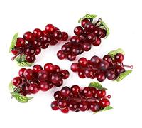 Uva falsa, confezione da 5/9 grappoli di uva artificiale, frutta finta modello plastica cibo viola/nero/verde uva per casa, cucina, feste, festival, decorazione
