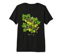 UVA Spina pianta Illustrazione Ribes UVA-crispa Maglietta Premium