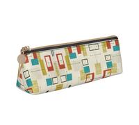 UVBDF Astuccio moderno di metà secolo astuccio portatile cancelleria grande capacità astuccio cosmetico organizzatore borsa, bianco, Taglia unica, Astuccio per trucchi