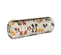 UVBDF Astuccio per cancelleria per la scuola con razza di cane, grazioso portapenne per ragazzi e ragazze, astuccio regalo per bambini, bianco, Taglia unica, Organizer per borse