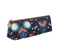UVBDF Astuccio per matite con cielo stellato, universo, spazio, cancelleria, portatile, grande capacità, astuccio per cosmetici, bianco, Taglia unica, Astuccio per trucchi