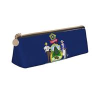 UVBDF Astuccio portatile con bandiera del Maine Stato del Maine, astuccio per matite di grande capacità, borsa organizer per cosmetici, bianco, Taglia unica, Astuccio per trucchi