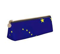 UVBDF Astuccio portatile con bandiera dello stato dell'Alaska, grande capacità, astuccio per matite e cosmetici, bianco, Taglia unica, Astuccio per trucchi