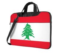 UVBDF Bandiera del Libano Stampa Minimalista Laptop Bag Semplice Leggero Borsa A Tracolla Portatile Per Gli Uomini Regalo Di Compleanno, Nero , 15.6 inch