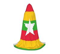 UVBDF Bandiera del Myanmar Renaissance Fair Outfit Mantello con cappuccio per ragazzi gotico medievale Cosplay Costume teatro teatro