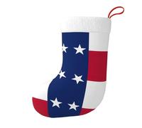 UVBDF Bandiera del Texas, calze natalizie tradizionali con polsino in peluche, calze decorative per le vacanze, calza per il mantello