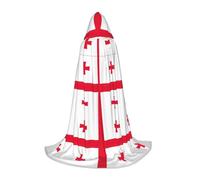 UVBDF Bandiera della Georgia Rinascimento Fair Outfit Mantello Con Cappuccio Per Adolescenti Gotico Medievale Cosplay Costume Teatro