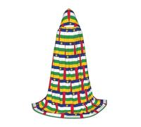 UVBDF Bandiera dell'Africa centrale Rinascimento Fair Outfit Mantello con cappuccio per adolescenti gotico medievale Cosplay Costume teatro teatro