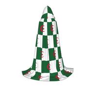 UVBDF Bandiera Dell'Algeria Rinascimento Fair Outfit Mantello Con Cappuccio Per Adolescenti Gotico Medievale Cosplay Costume Teatro