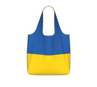 UVBDF Bandiera dell'Ucraina Stampa Drogheria Tote Riutilizzabile Packable Bag 25l Poliestere Lavabile Viaggio Vacanze Carryall
