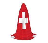UVBDF Bandiera svizzera Rinascimento Fair Outfit Mantello con cappuccio per adolescenti gotico medievale Cosplay Costume teatro teatro