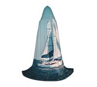 UVBDF Barca a vela Paesaggio Rinascimento Fiera Vestito Mantello Con Cappuccio Per Adolescenti Gothic Medievale Cosplay Costume Teatro