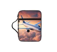 UVBDF Bella custodia protettiva per la Bibbia stampata con aeroplano celeste, custodia resistente all'usura per viaggi in chiesa e lezioni bibliche