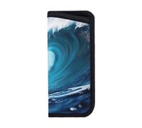 UVBDF Big Ocean Wave Hd morbido portatile Occhiali Pouch Multi-Use Stampato Occhiali Borsa per Occhiali, Penne, Auricolari E Carte, Accessorio Viaggio Friendly, Nero , M