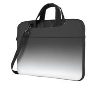 UVBDF Borsa a tracolla portatile leggera semplice e minimalista con stampa bianca al nero per il regalo di compleanno degli uomini, Nero , 14 inch