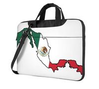 UVBDF Borsa a tracolla portatile semplice e leggera con stampa mappa della bandiera del Messico, semplice e leggera, idea regalo di compleanno, Nero , 14 inch