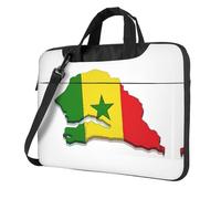 UVBDF Borsa a tracolla portatile semplice e leggera con stampa mappa della bandiera del Senegal, borsa a tracolla per uomo, regalo di compleanno, Nero , 13 inch