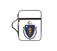 UVBDF Borsa protettiva per la Bibbia stampata con bandiera del Massachusetts, custodia resistente all'usura per viaggi in chiesa e lezioni bibliche