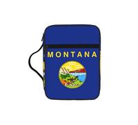 UVBDF Borsa protettiva per la Bibbia stampata con bandiera del Montana, custodia resistente all'usura per viaggi in chiesa e lezioni bibliche