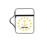 UVBDF Borsa protettiva per la Bibbia stampata con bandiera del Rhode Island, custodia resistente all'usura per viaggi in chiesa e lezioni bibliche