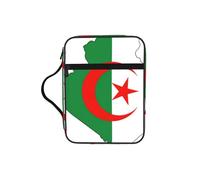 UVBDF Borsa protettiva per la Bibbia stampata con mappa della bandiera dell'Algeria, custodia resistente all'usura per viaggi in chiesa e lezioni bibliche