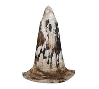 UVBDF Cavalli che corrono arte rinascimentale Fair Outfit mantello con cappuccio per adolescenti gotico medievale Cosplay Costume teatro teatro