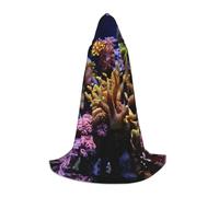 UVBDF Coral Reef Renaissance Fair Outfit Mantello con cappuccio per ragazzi gotico medievale Cosplay Costume teatro teatro