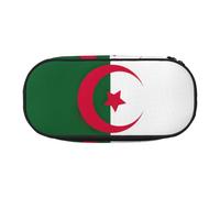 UVBDF Custodia con bandiera dell'Algeria per Uomo Donna, Estetica Estetica Portatile Caso con Cerniera per, Nero, One size, Organizer per borse