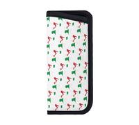 UVBDF Custodia morbida e portatile per occhiali con mappa della bandiera italiana, borsa multiuso per occhiali, penne, auricolari e carte, accessorio da viaggio, Nero , M