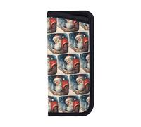UVBDF Custodia morbida per occhiali da vista con Babbo Natale, borsa multiuso stampata per occhiali, penne, auricolari e carte, accessorio da viaggio, Nero , S
