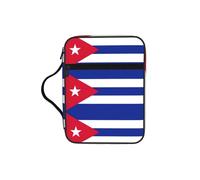 UVBDF Custodia protettiva per la Bibbia con stampa con bandiera cubana elegante e resistente all'usura, per viaggi in chiesa e lezioni bibliche